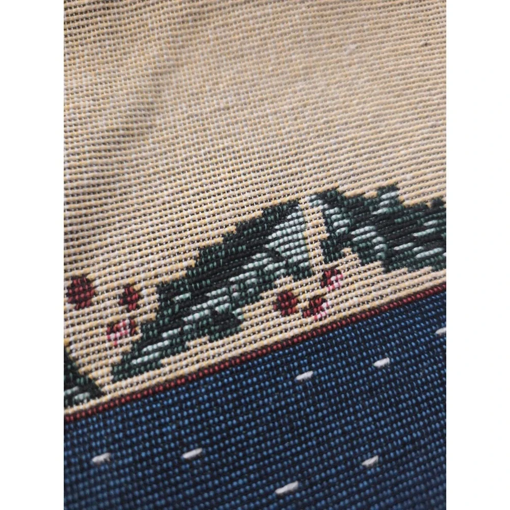 Pair Of Tapestry Snowman Christmas Stockings Winter Wonderland Animals Holly